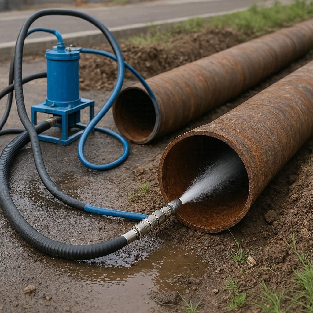 Гидродинамическая прочистка водопроводных труб в Ивангороде