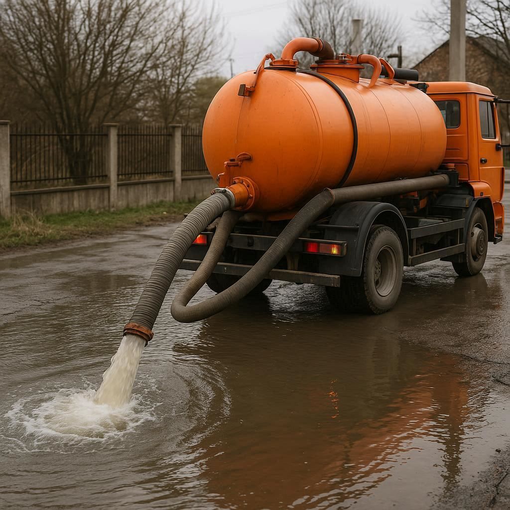 Откачка воды в Ивангороде